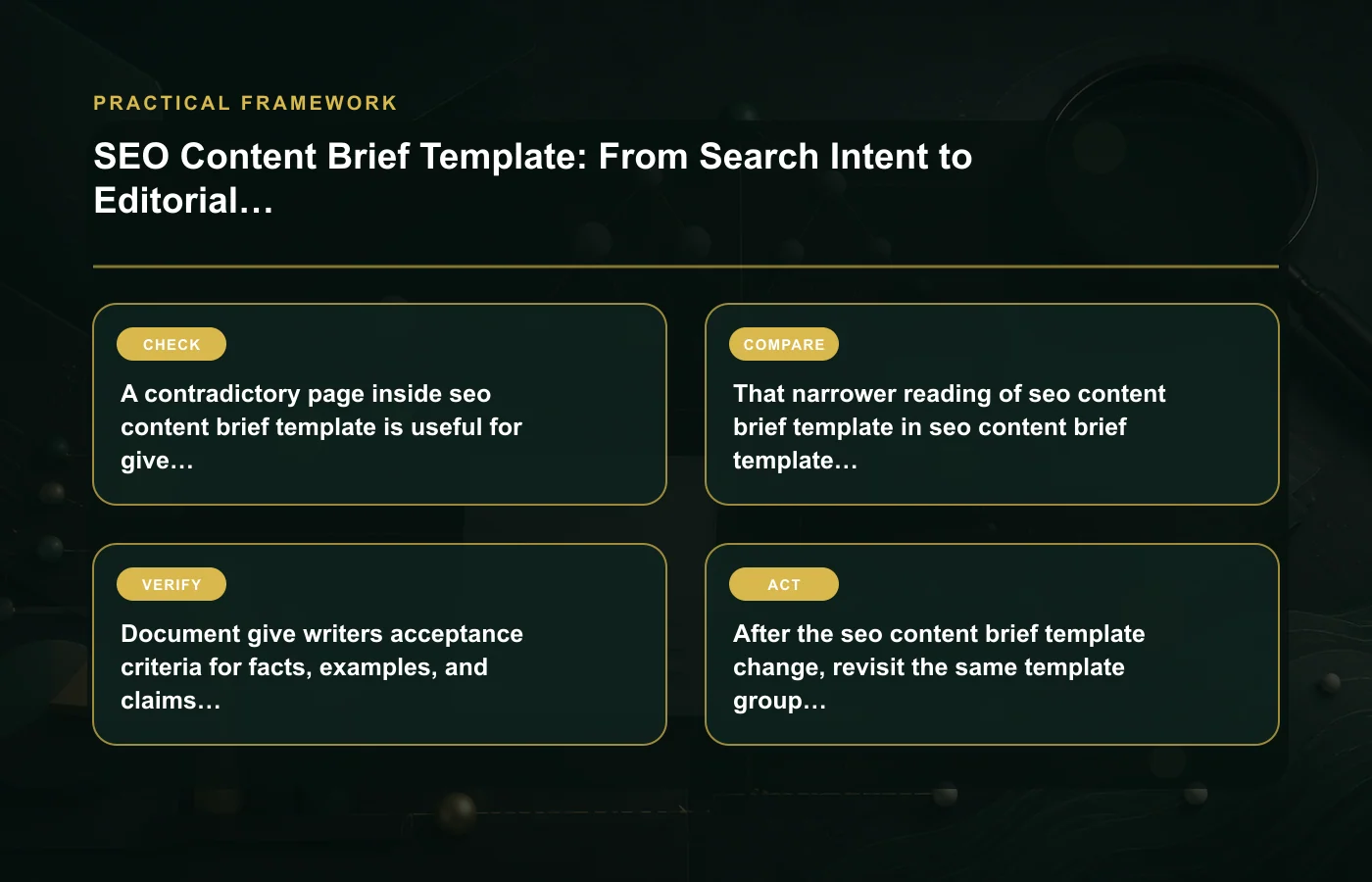 SEO Content Brief Template: From Search Intent to Editorial Hand-off: practical framework for A contradictory page inside seo content brief template is useful for give writers…