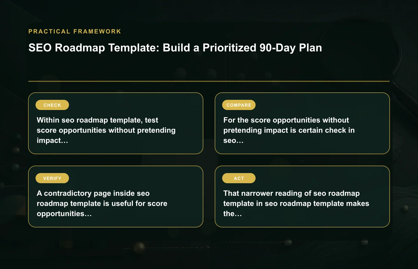 SEO Roadmap Template: Build a Prioritized 90-Day Plan: practical framework for Within seo roadmap template, test score opportunities without pretending impact is certain against…